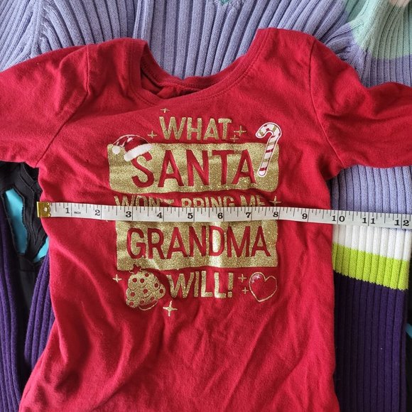 The Children's Place What Santa Won't Bring Me... Grandma Will! T-Shirt Size 4T - Picture 8 of 9